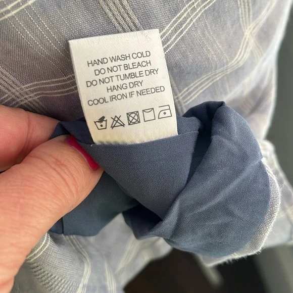 Lovers + Friends Priscilla Blue Plaid Mini Dress size Medium - Picture 10 of 10